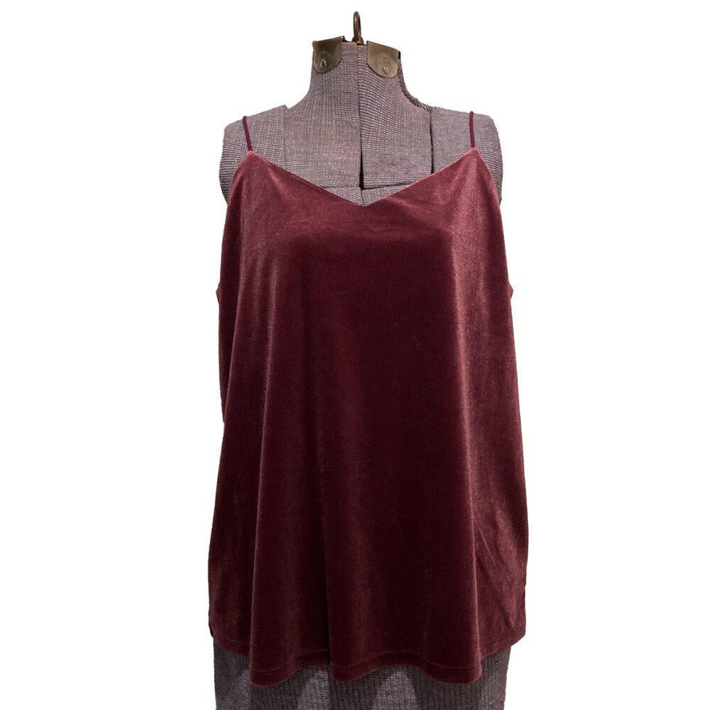 A New Day Dusty Rose Velvet Tank Top